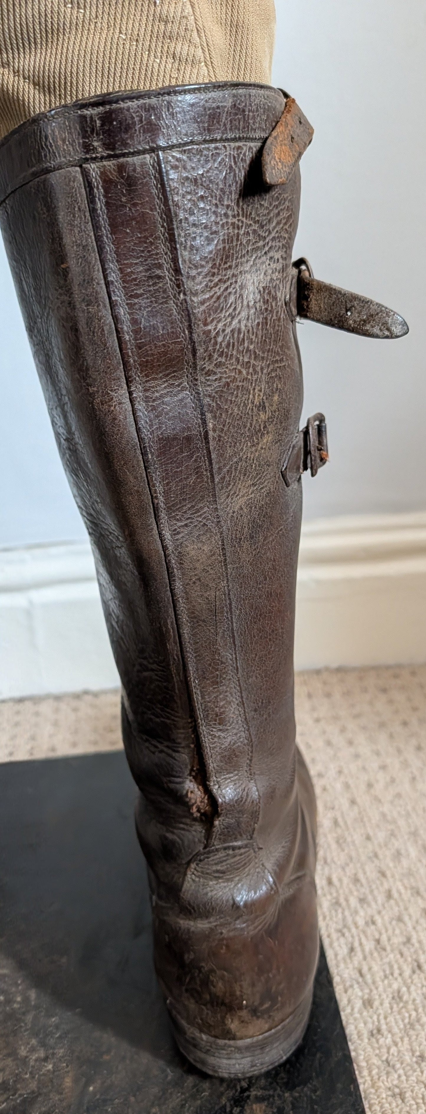 WW1 British officer's  Private Purchase Leather Hobnailed Trench Boots