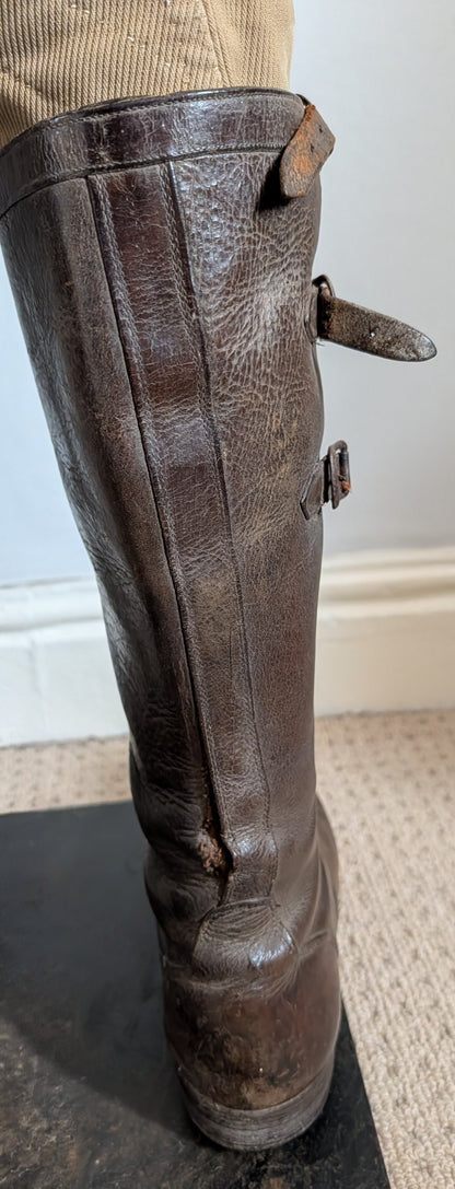 WW1 British officer's  Private Purchase Leather Hobnailed Trench Boots