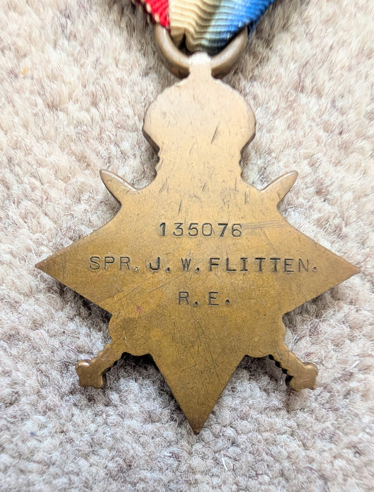 WW1 British Medal Trio John William Flitten Royal Engineers from Hull