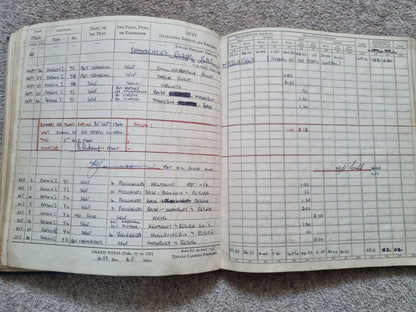 SOLD! Rare WW2 Glider Pilot RCAF Flying Log Book to Brian Andrews, Operation Varsity
