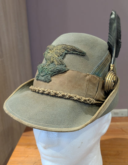 SOLD! Late 1940s Italian Army Enlisted Man's Alpini Autieri Cap with Nappina