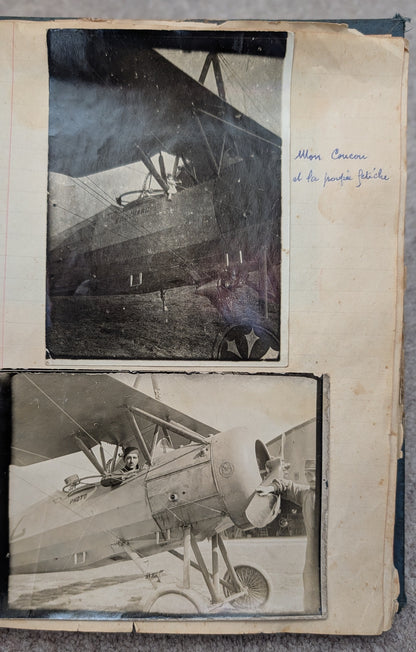 Unique WW1 French Army & Air Force Photo Album, Service Documents and Field Post Set to a Front Line Medic & Then Combat Pilot