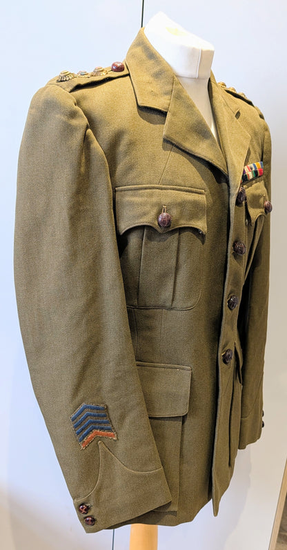 WW1 to Interwar British Captain's Uniform Jacket MC Winner WW1 Veteran