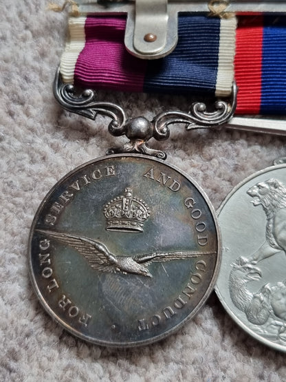 SOLD! WW2 & QEII RAF Long Service & Good Conduct 5 Medal group - Sergeant G H BIRD