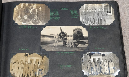 SOLD! WW2 RCAF Flying Log Book E  W Burchett With 2 Of His Photo Albums