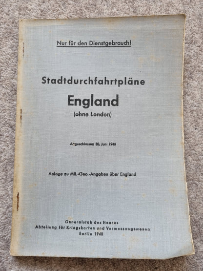 SOLD! Rare Operation Sealion  Planning Map Folder for England