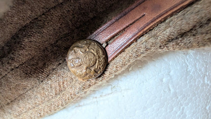 SOLD! WW1 British Army Wool Kent Volunteer Force Floppy Trench Cap Dated 1918