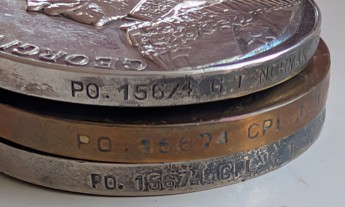 WW1 Royal Marines Light Infantry Medal Quartet & Service / Masonic Papers - George Thomas Norman