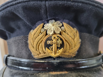SOLD! WW2 Japanese Navy Officer’s Visor Cap with Cover & Box, Named