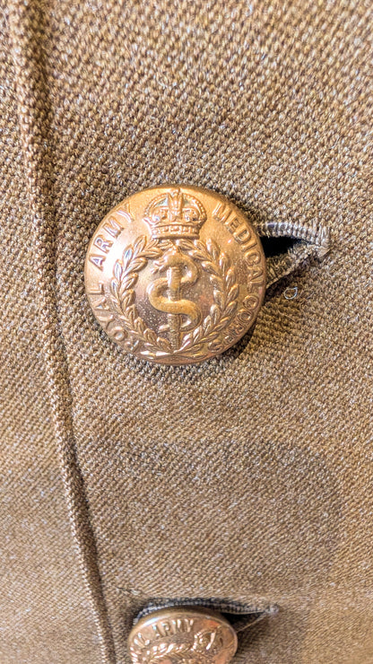 WW1 British Army Captain's Uniform Jacket Royal Army Medical Corps RAMC Named