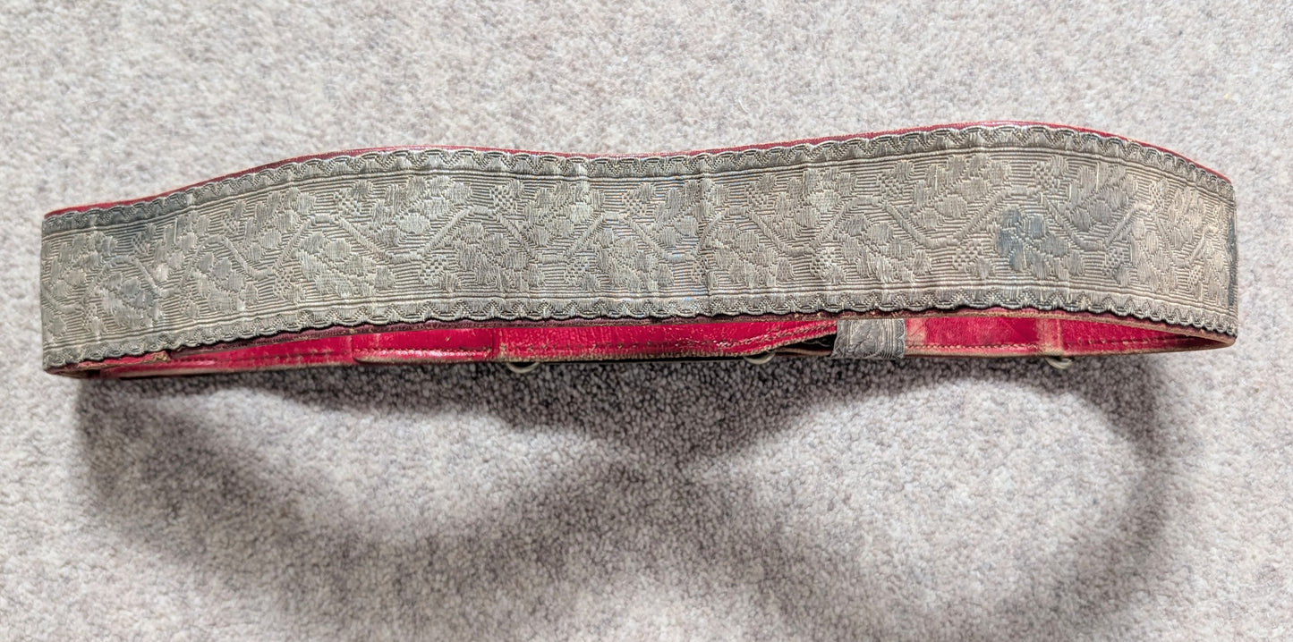 Victorian British Army Officers Leather Belt & Buckle