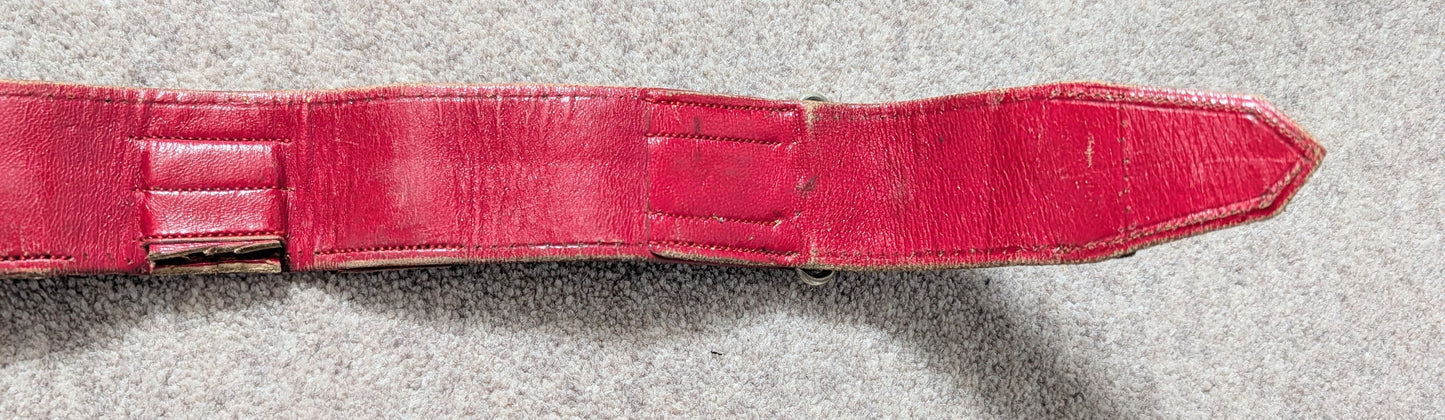Victorian British Army Officers Leather Belt & Buckle