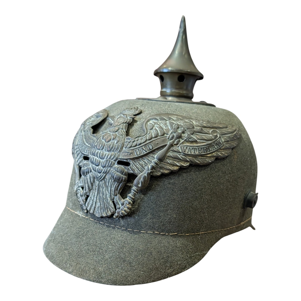 M15 WW1 German Prussian Grenadier Ersatz Felt Enlisted mans Pickelhaube Helmet