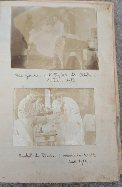 Unique WW1 French Army & Air Force Photo Album, Service Documents and Field Post Set to a Front Line Medic & Then Combat Pilot