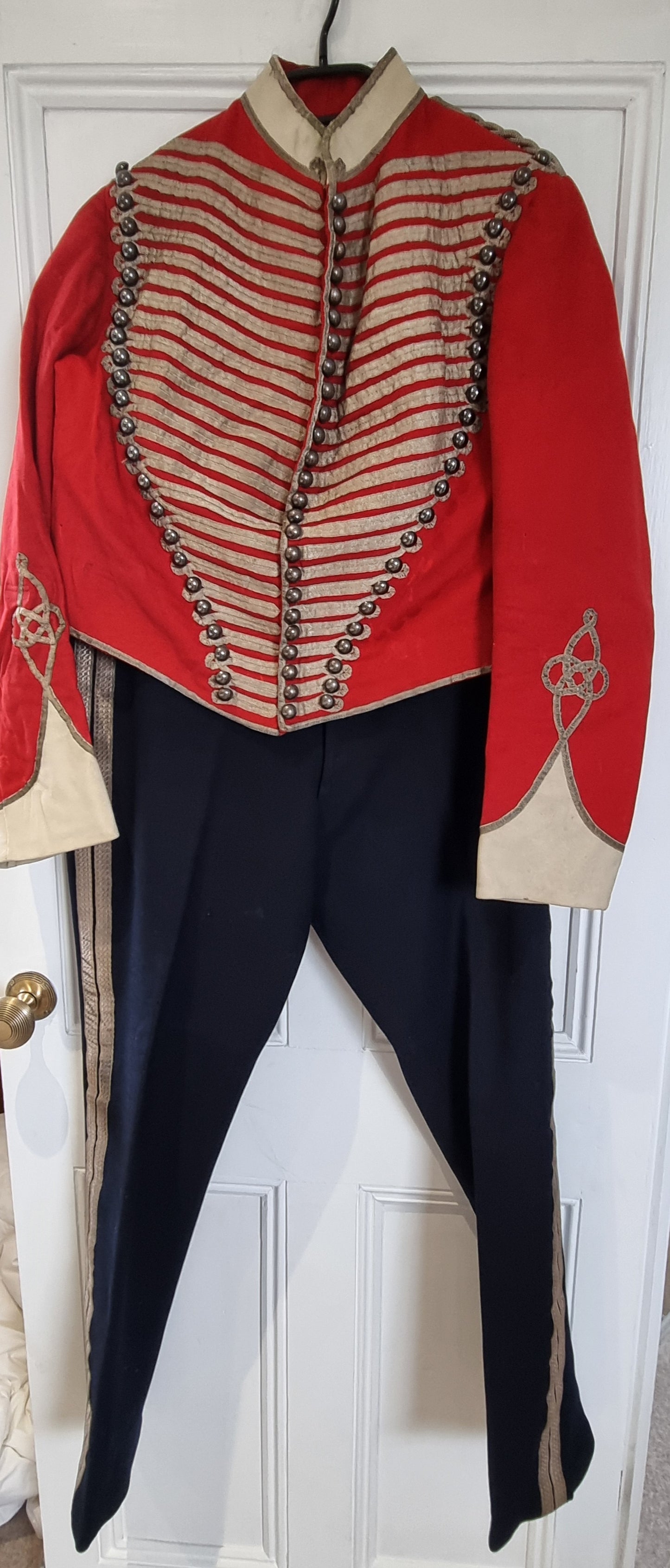 Superb Victorian Westmorland & Cumberland Hussars Shell Jacket & Trousers, Dated 1889