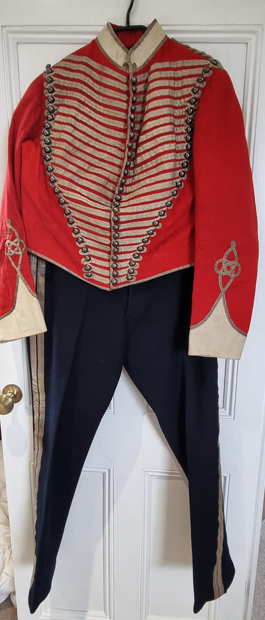 Superb Victorian Westmorland & Cumberland Hussars Shell Jacket & Trousers, Dated 1889