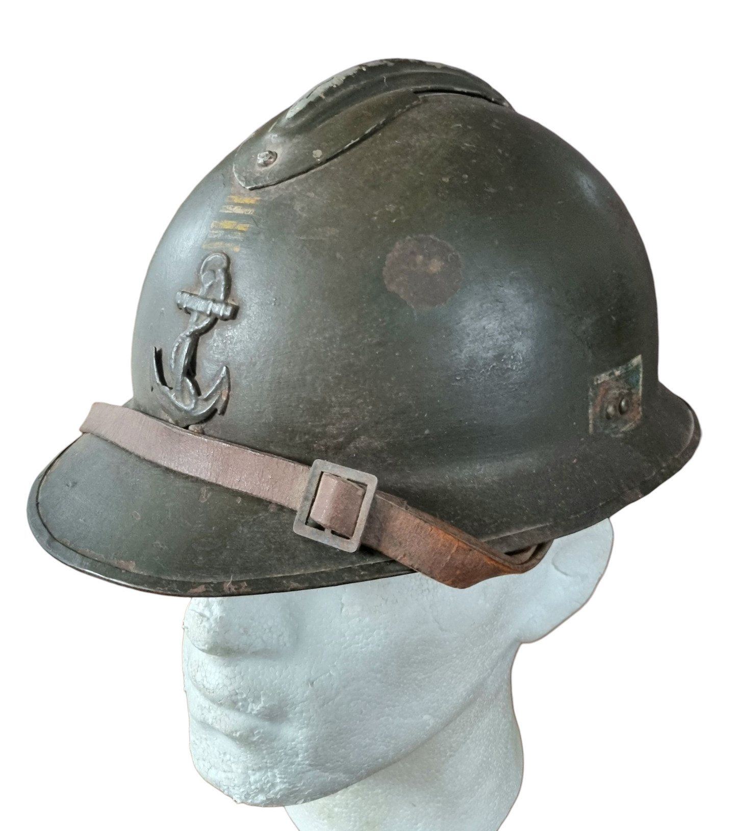 WW2 French Army Colonial Lieutenant Colonel M26 Adrian Helmet With Decal