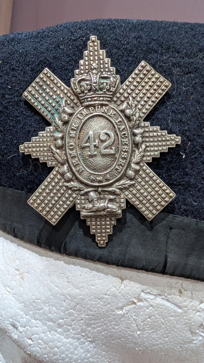 Rare Victorian British Army 42nd Regiment Of Foot Glengarry Cap