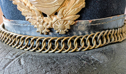 Early 20th Century French Republican Guard Shako With Feather Plume