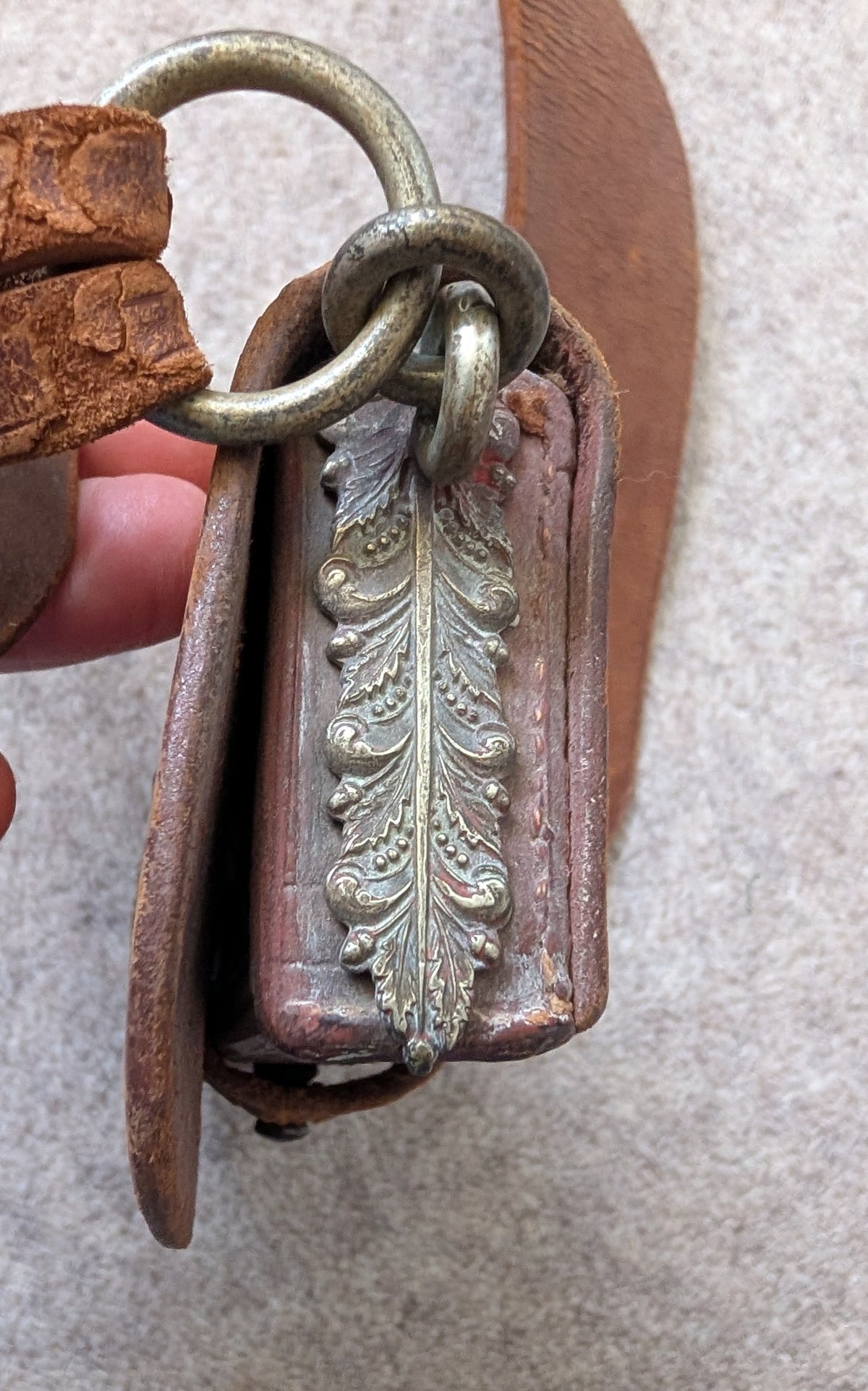 Victorian 2nd Battalion Herts Rifles Leather CrossBelt & Pouch 1881-7