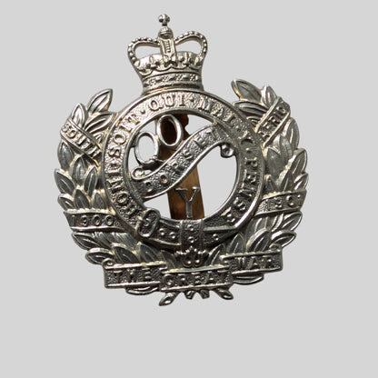 The Queen's Own Dorset Yeomanry White Metal Cap Badge 1953-67