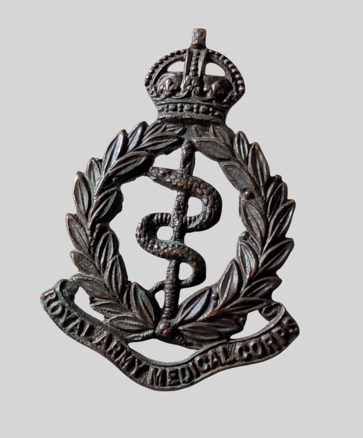 Royal Army Medical Corps RAMC Officers Bronze Collar Badge