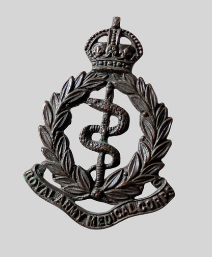 Royal Army Medical Corps RAMC Officers Bronze Collar Badge