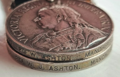 Boer War & WW1 British Army Medal Group to Sergeant Walter Ashton - 1st Manchester Regiment