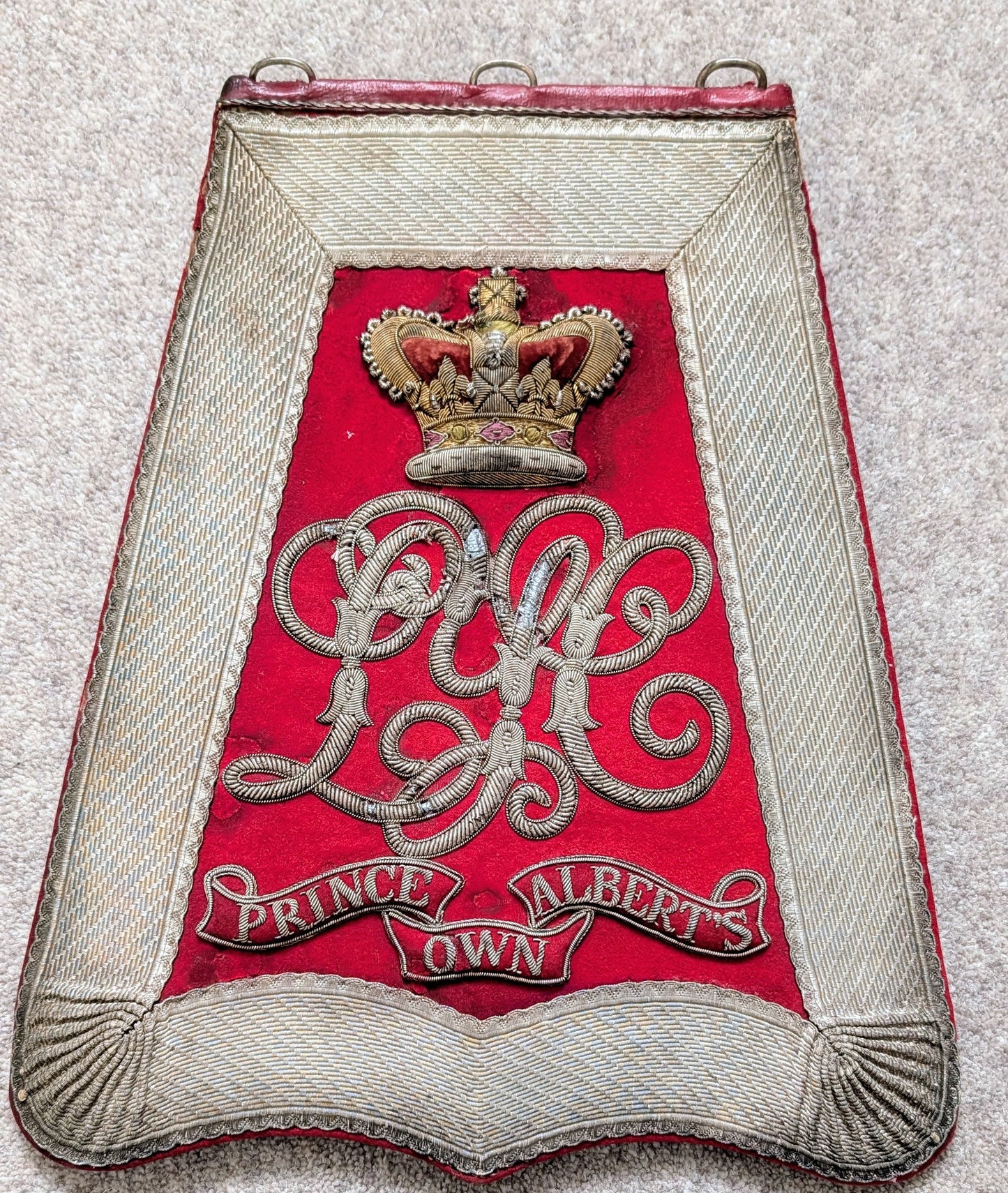 Rare Victorian Full Dress Sabretache Leicestershire Yeomanry Cavalry