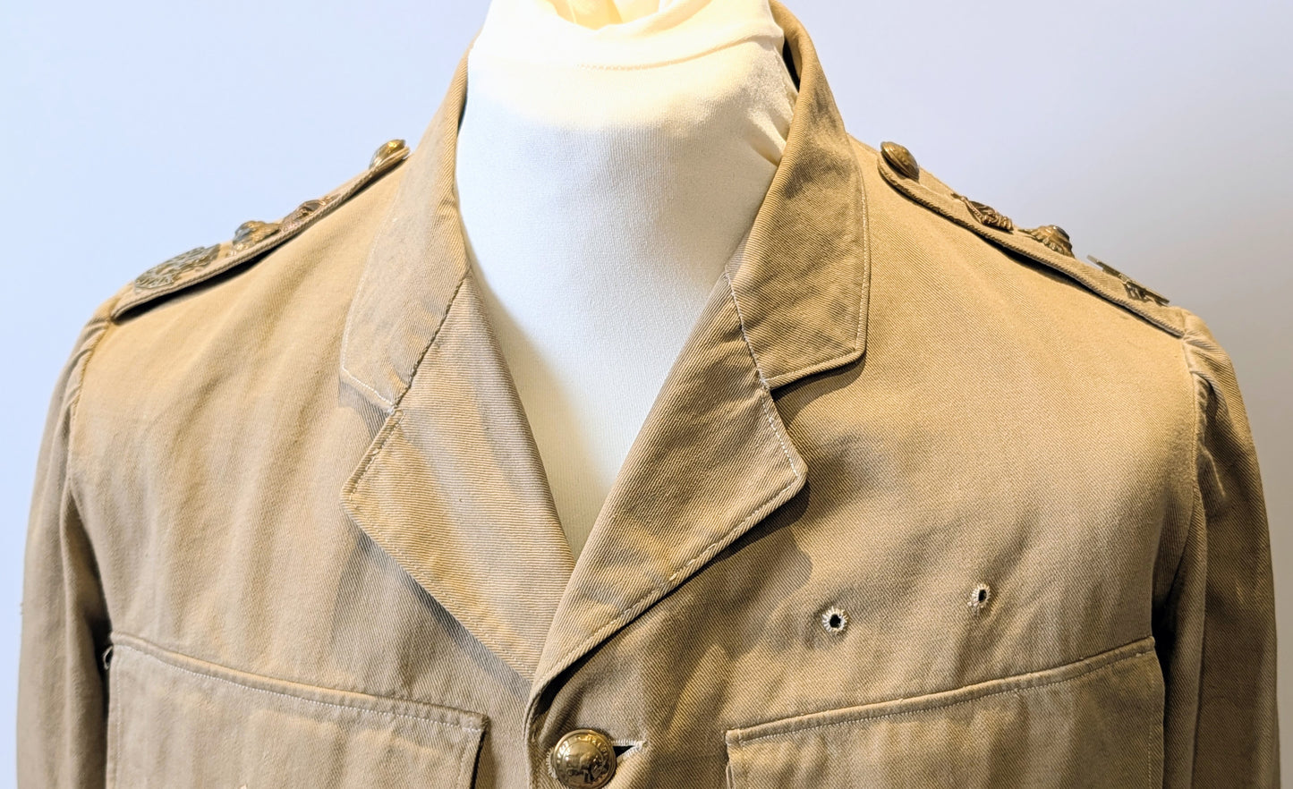 WW1 Era Indian 126th Baluchistan Regiment Lieutenant Colonel's Khaki Drill KD Jacket
