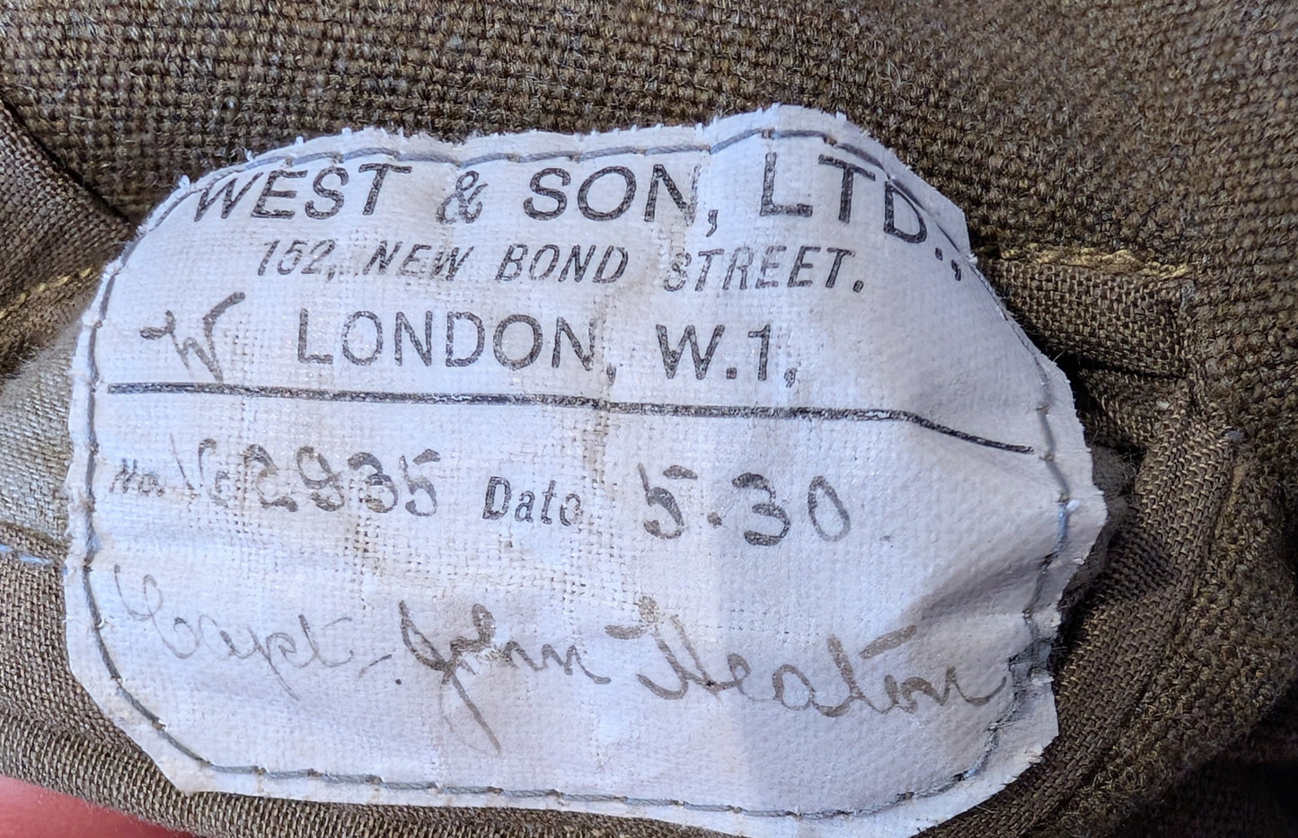 1930 Interwar British Army 11th Hussars Captain's Uniform Jacket Named