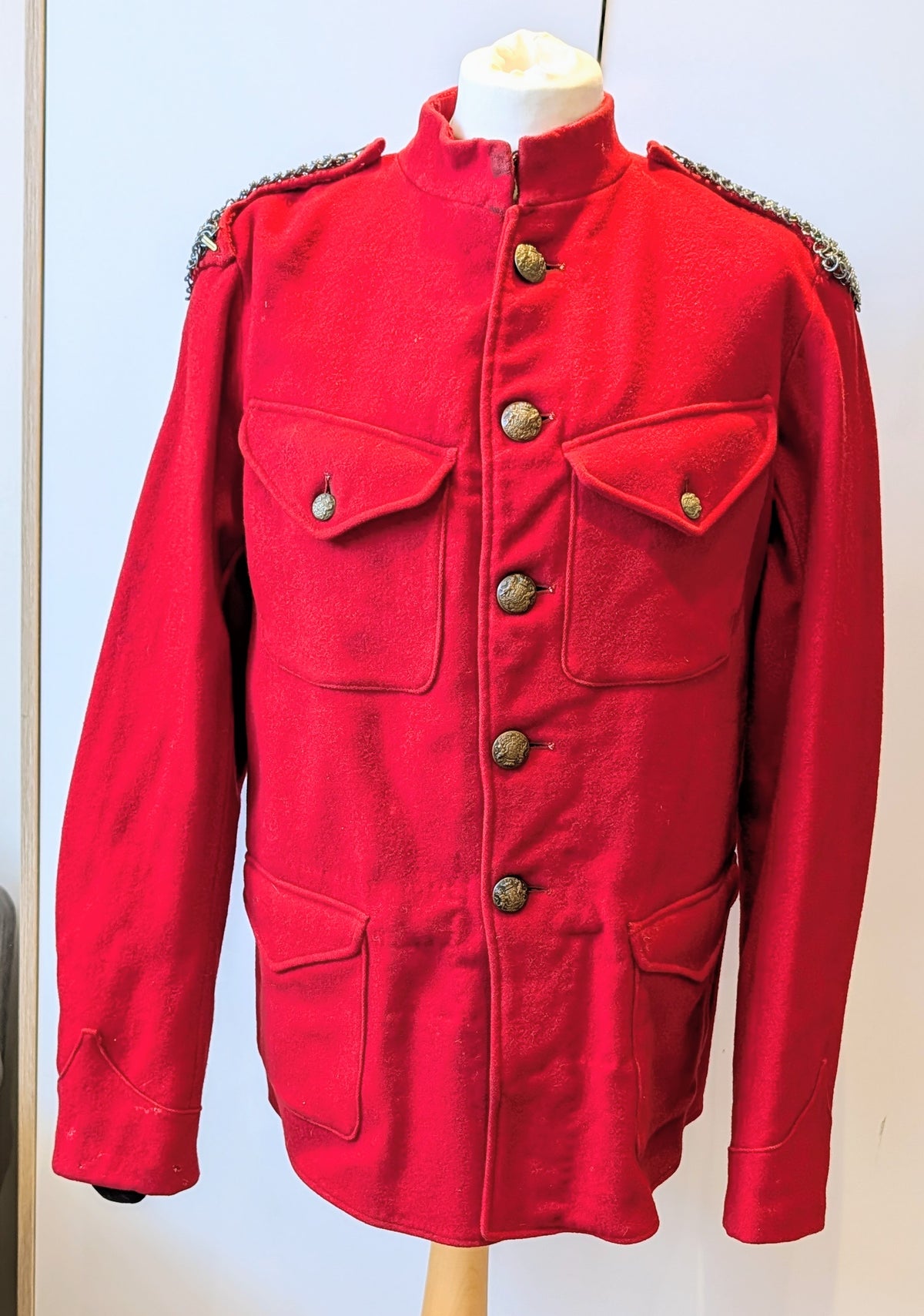 Rare Victorian British Army Cavalry Scarlet Wool Working Jacket