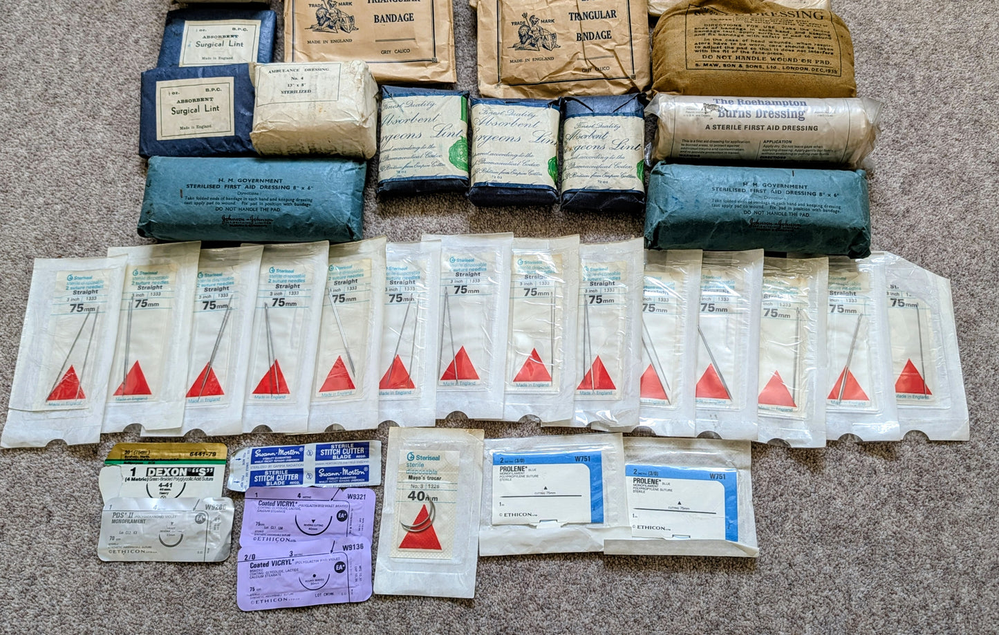 WW2 Emergency Fire Brigade Medical First Aid Tin Box with Contents 1941
