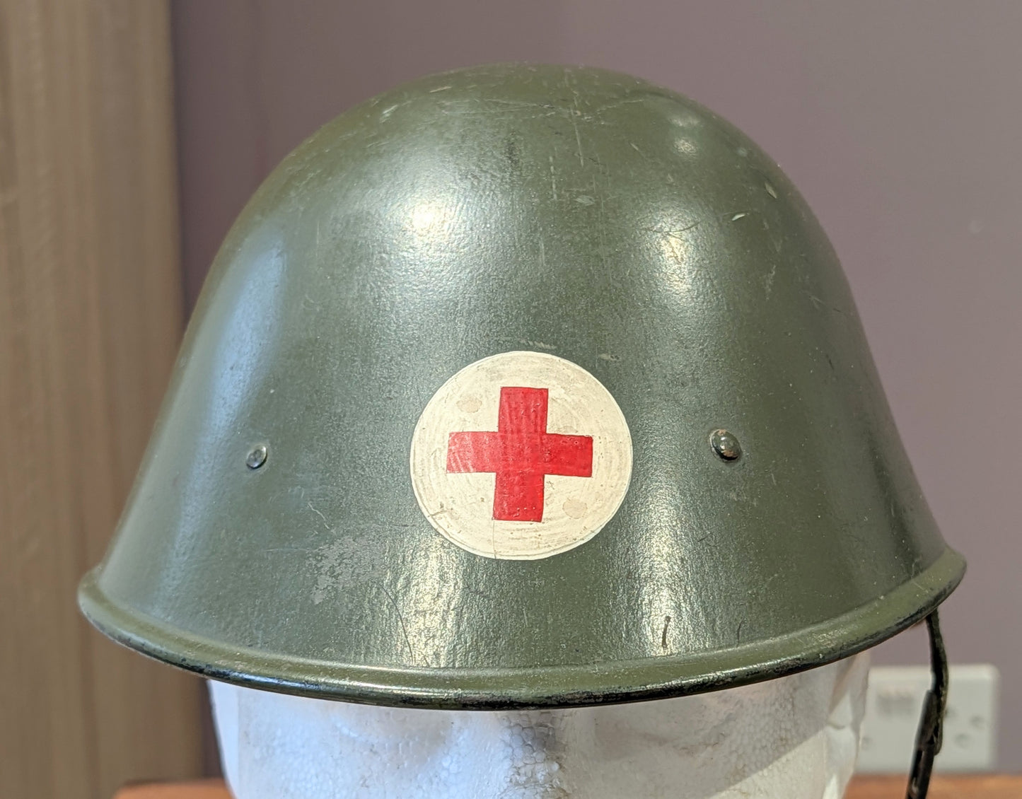 Rare WW2 Dutch Red Cross M27 Steel Helmet