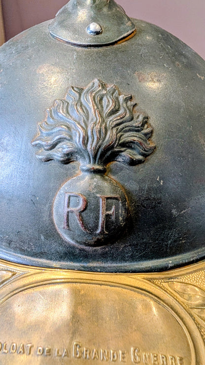 WW1 French Infantry M15 ‘Adrian’ Helmet With Veterans Plate