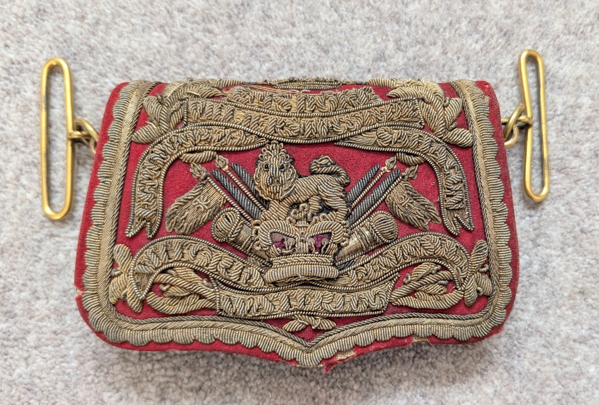 Lovely Victorian 15th King's Hussars Bullion Wire Crossbelt Pouch 1855-1880