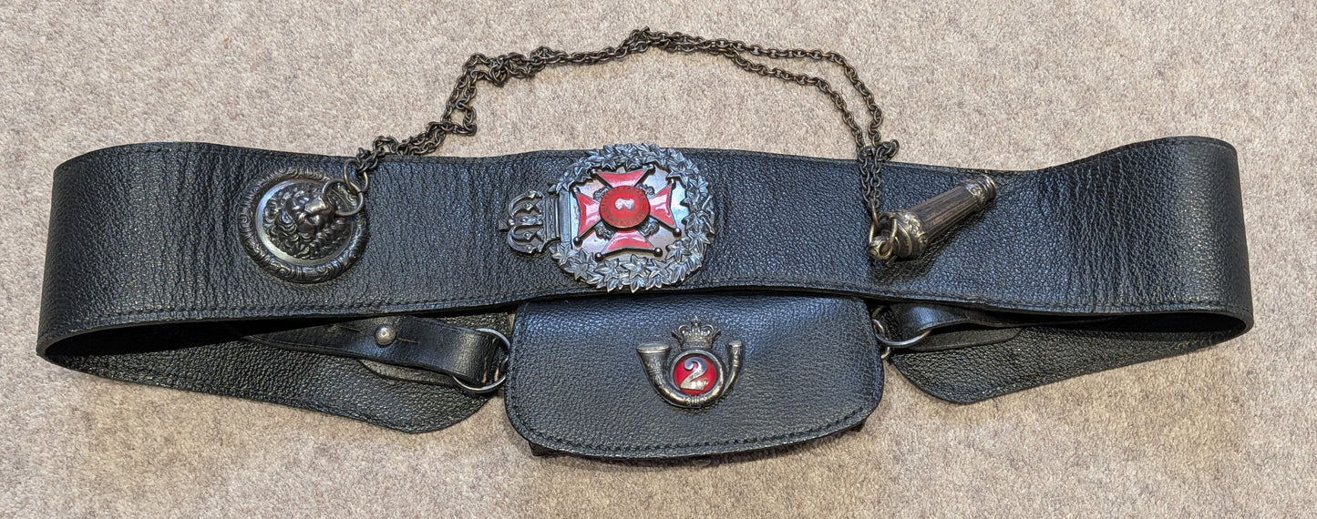 Victorian Queen's Own Rifles Of Canada QOR Leather CrossBelt & Pouch