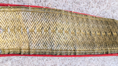 SOLD! Victorian / Edwardian Derbyshire Yeomanry Cavalry Crossbelt with Silver Pouch