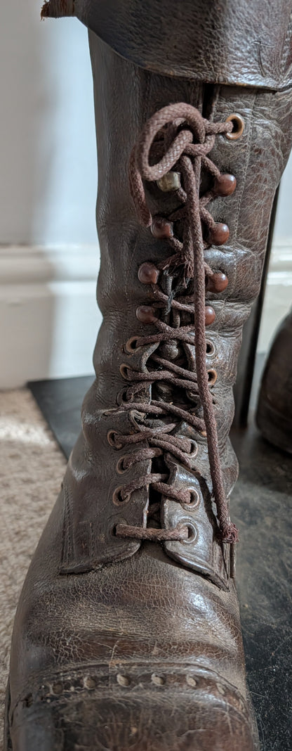 WW1 British officer's  Private Purchase Leather Hobnailed Trench Boots