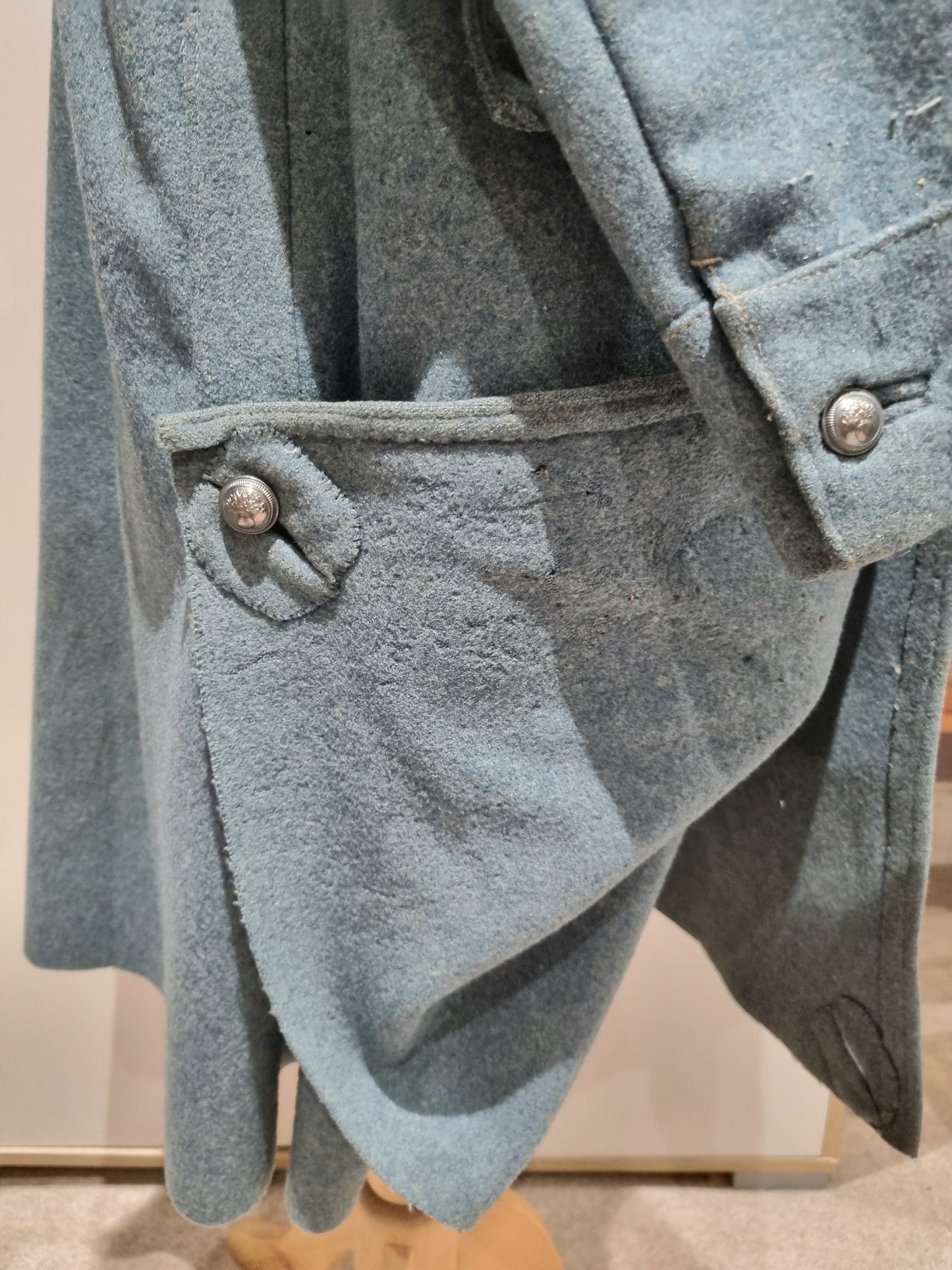 Rare WW1 French Army Horizon Blue M1915 Greatcoat 121st Infantry Regt