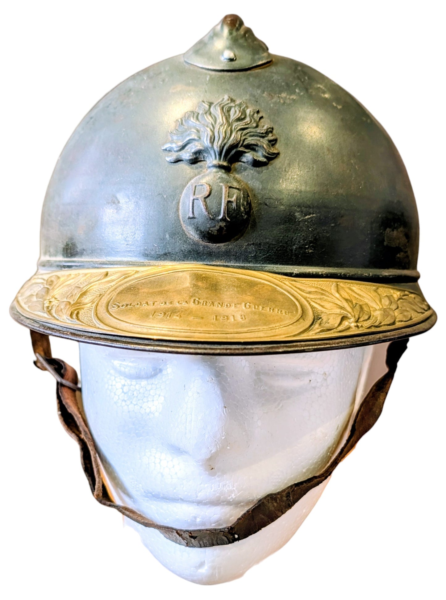 WW1 French Infantry M15 ‘Adrian’ Helmet With Veterans Plate