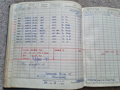 SOLD! Rare WW2 Glider Pilot RCAF Flying Log Book to Brian Andrews, Operation Varsity