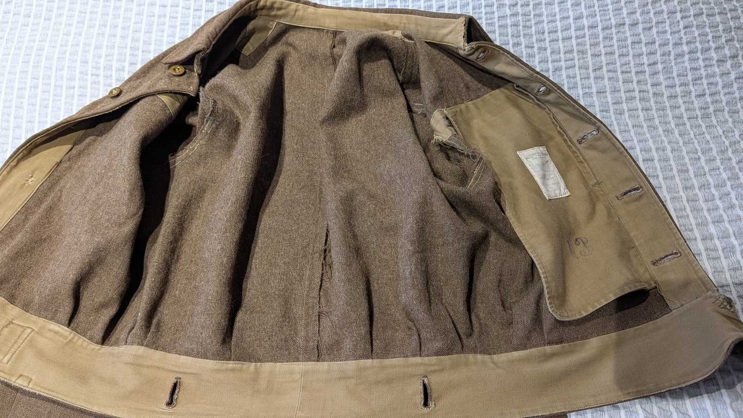 WW2 British Army 1940 Pattern Royal Engineers Scottish Command Battledress Jacket dated 1942