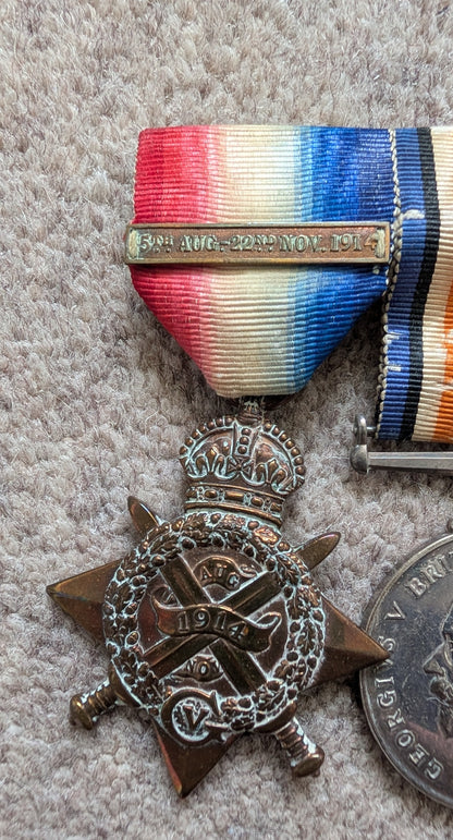 WW1 Mons Star With Clasp Quartet With Territorial Efficiency - Thomas MacNair