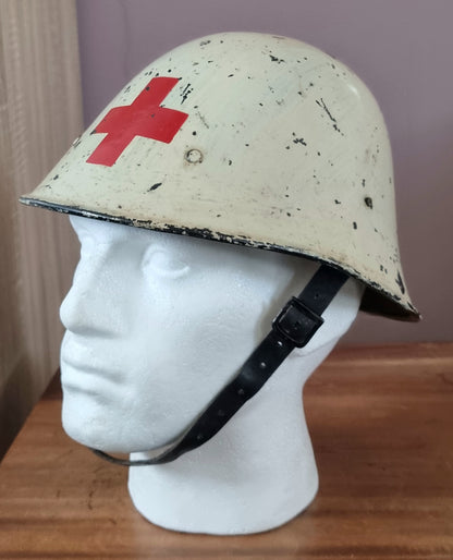 Rare WW2 Dutch Red Cross M34 Steel Helmet