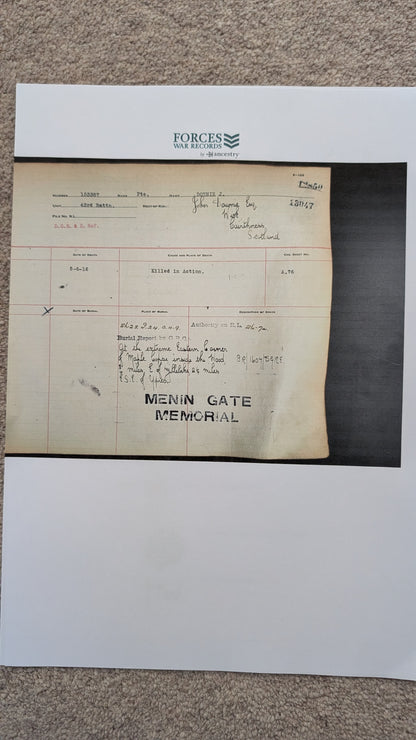 SOLD! WW1 Canadian Memorial Cross, Silver with chain 1914-18 - Pte J Downie