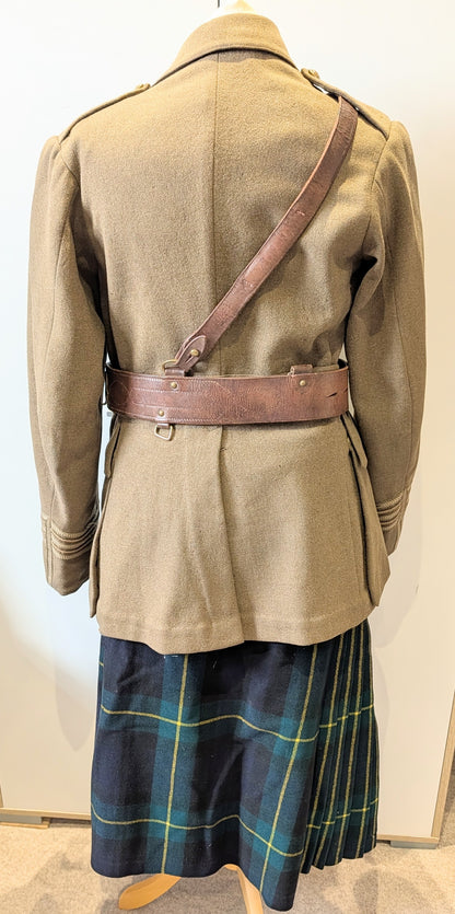 Pre WW1 Gordon Highlanders Majors Cutaway Cuff Rank Jacket, Glengarry & Kilt attributed to Major Robert Walter Purvis 3rd Bn Gordon Highlanders
