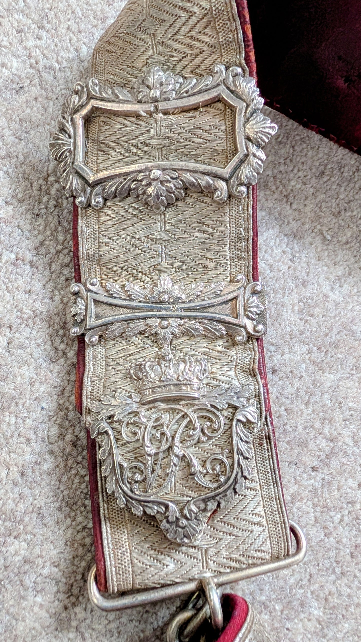 Victorian Lancashire Hussar Yeomanry CrossBelt & Bullion Wire Pouch