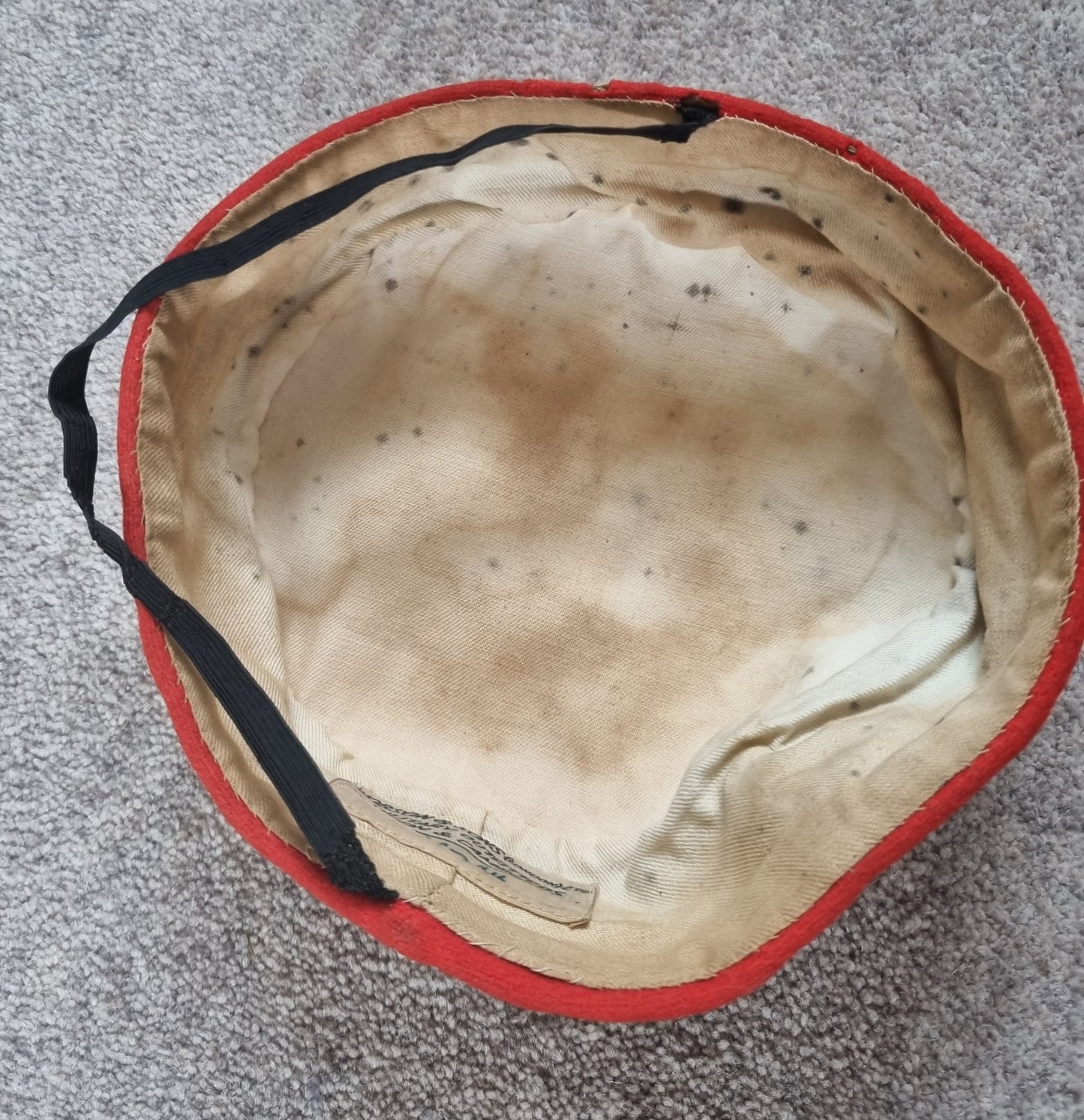 Early 20th Century British Army Sandhurst Military Academy Pill Box, With Chinstrap