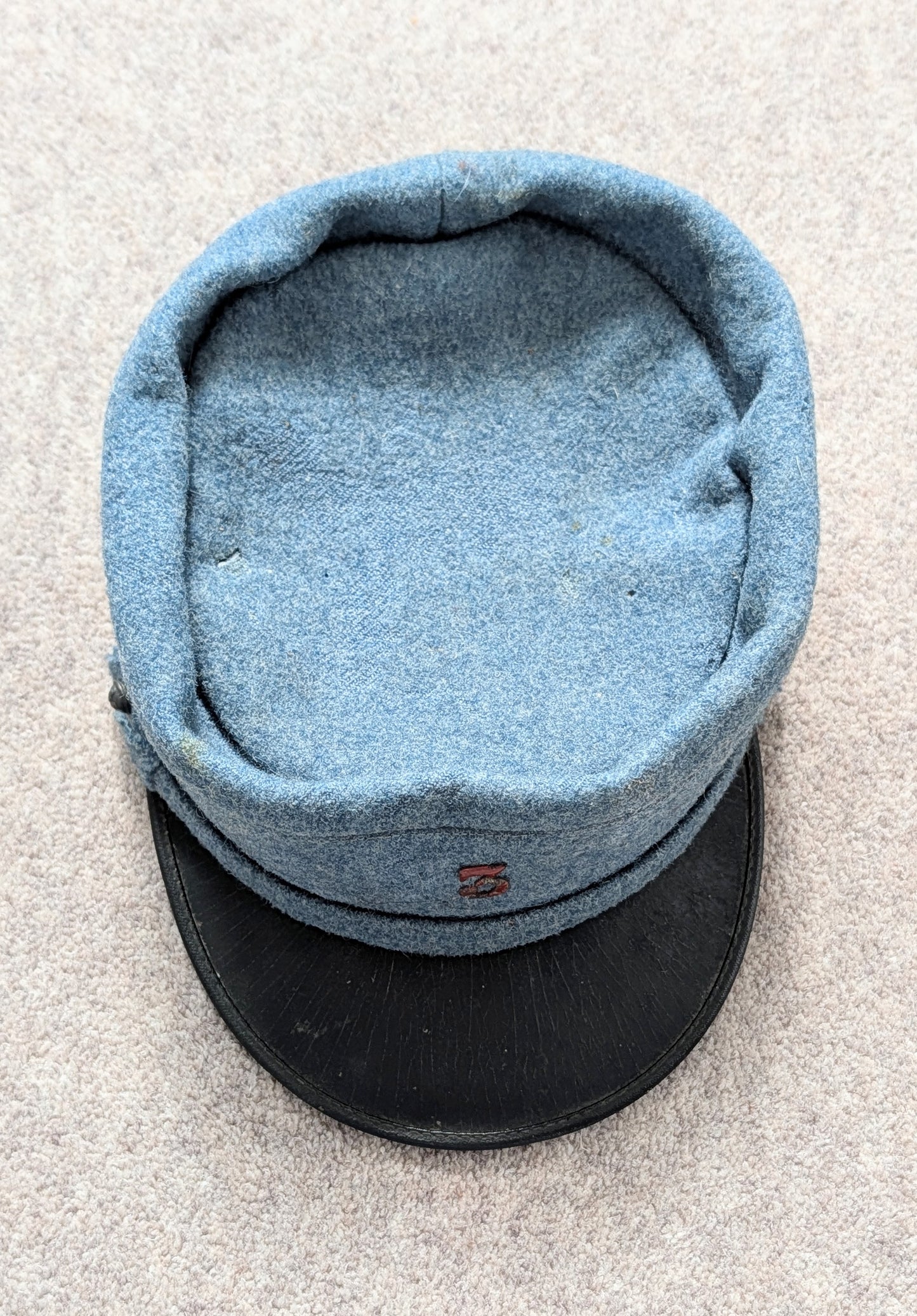 Rare WW1 French Army Horizon Blue 3rd Engineers Regt Woollen Kepi Cap